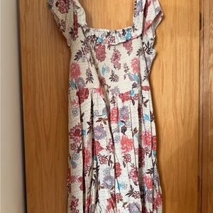 Maurices Floral Smocked Dress with Ruffle Detail